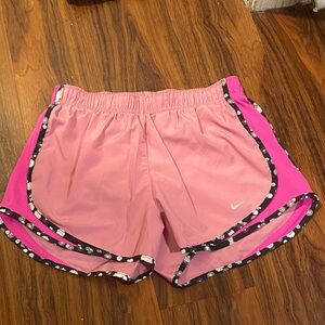 Nike Women's Pink and Purple Athletic Shorts